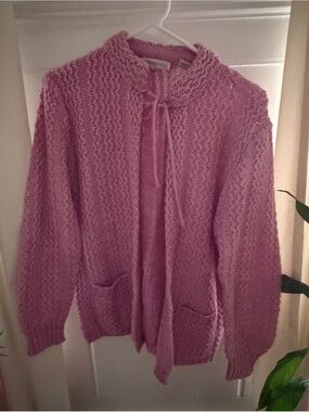Fantastic Pink Cardigan Sweater Size M